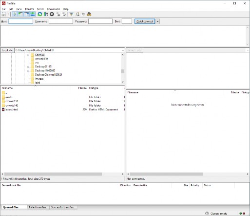 FileZilla Screen